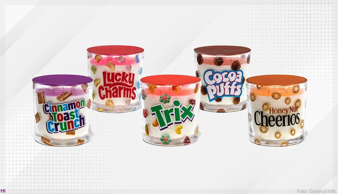 General Mills anuncia cinco velas perfumadas com cereais de 3 pavios