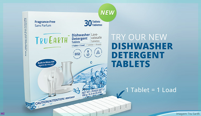 Tru Earth anuncia nova pastilha de detergente para lava-louças