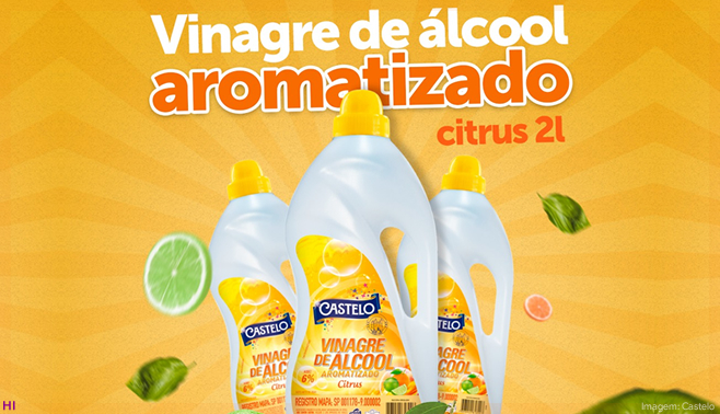 Vinagre de Álcool Aromatizado Citrus é novidade da Castelo