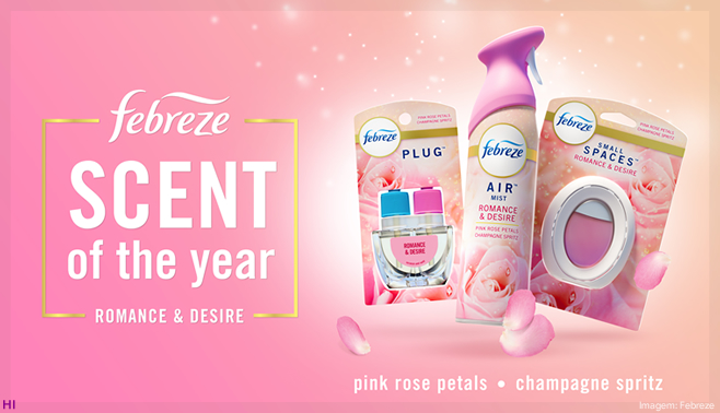 Febreze anuncia Romance & Desire perfume do ano 2024
