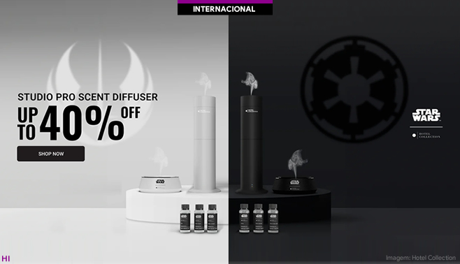 Hotel Collection colabora com a Lucasfilm para criar fragrância inspirada em Star Wars para ambientes