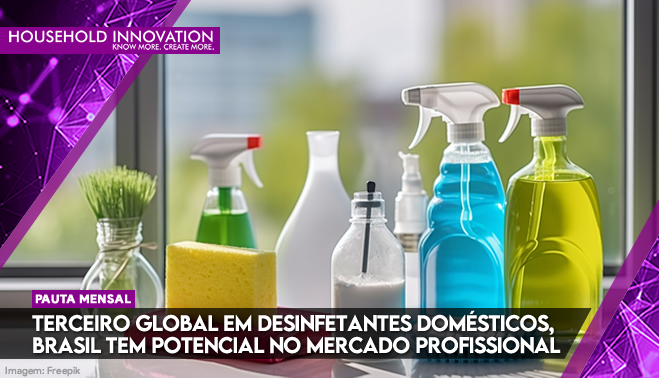 Terceiro global em desinfetantes domésticos, Brasil tem potencial no mercado profissional