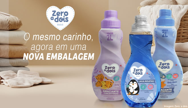 Zero à Dois lança novas embalagens que unem modernidade, praticidade e ainda mais carinho