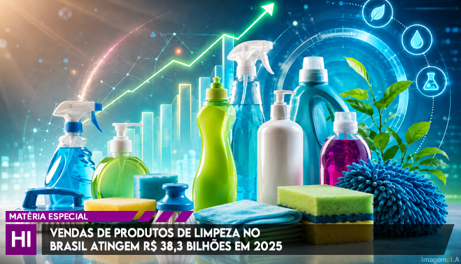 Vendas de produtos de limpeza no Brasil atingem R$ 38,3 bilhões em 2025